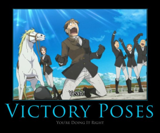 Silver Spoon Victory Poses Mot